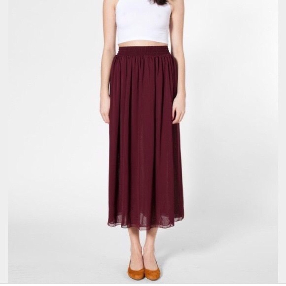 American Apparel Chiffon Maxi Skirt XS